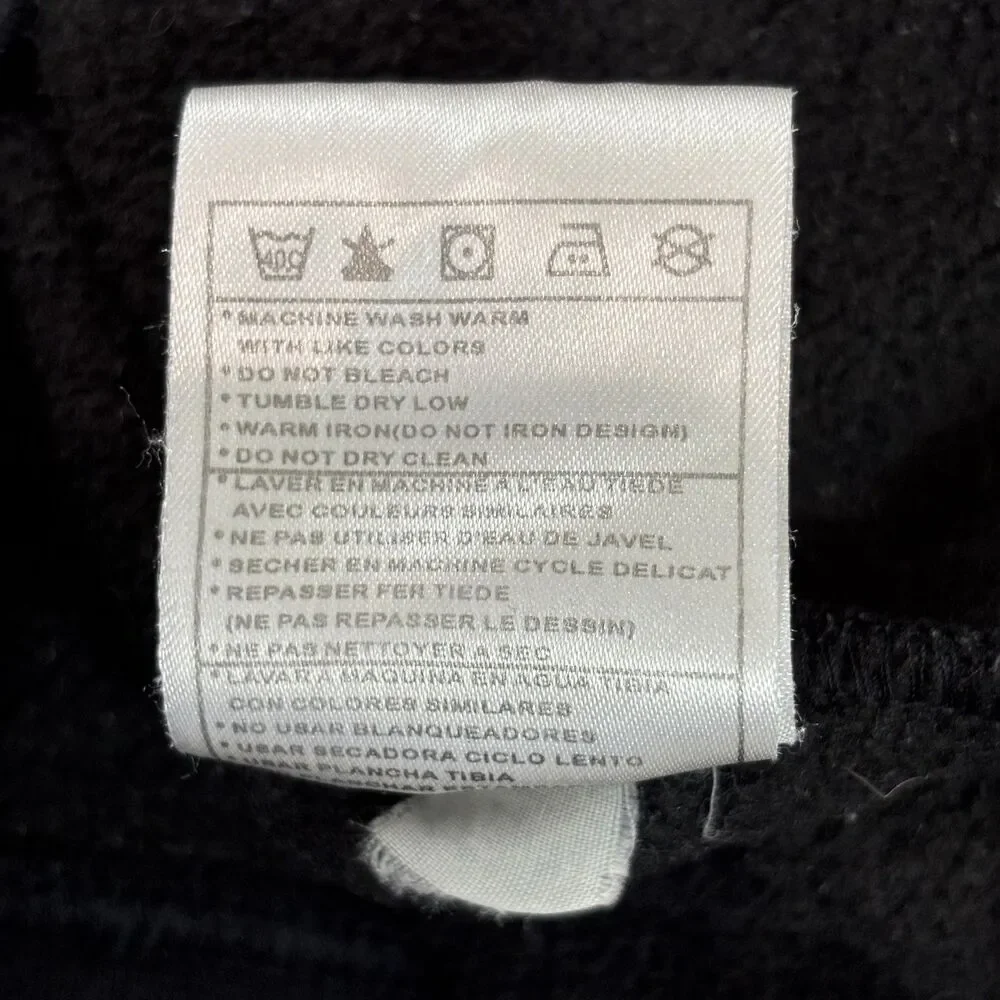 Nike Sweatshirt Women's Medium Black Small Swoosh Fleece Crewneck Pullover